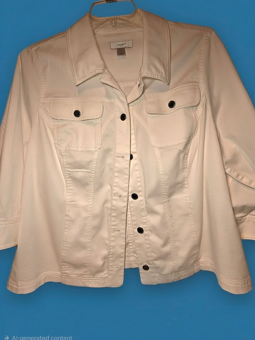 CJ Banks White Stretch twill jacket